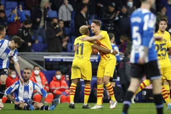 LUUK DE JONG SCORES LATE EQUALIZIER AS BARCELONA HELD ESPANYOL TO A 2-2 DRAW
