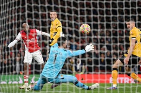 JOSE SA’S OWN GOAL GIVES THE GUNNERS A LAST GASP VICTORY OVER WOLVES @ THE EMIRATES