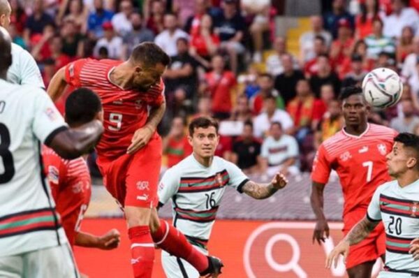 THE SWIZZ SCORED EARLY TO BEAT PORTUGAL 1-0 IN UEFA NATIONS LEAGUE GROUP