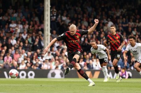 ERLING HAALAND HITS LANDMARK AS CITY GO TOP WITH WIN AT FULHAM