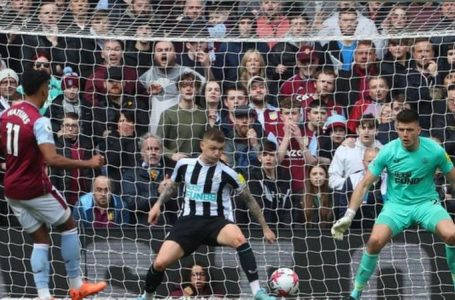 Ollie Watkins- Aston Villa striker sitting alongside Haaland after two goals against Newcastle