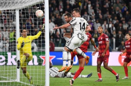 FEDERICO GATTI SCORES LATE GOAL AS JUVENTUS AND SEVILLA DRAW 1-1 IN UEL