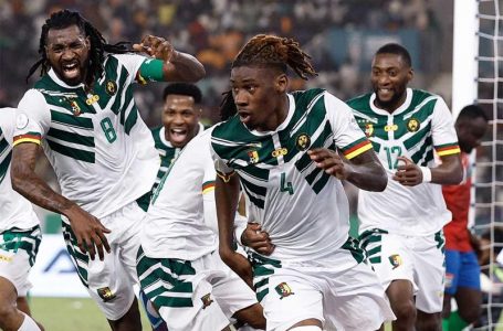 CAMEROON THROUGH TO ROUND OF 16 AFTER THRILLING 3-2 WIN OVER THE GAMBIA