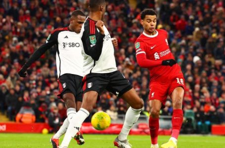 LIVERPOOL COME FROM BEHIND TO BEAT FULHAM 2-1 IN EFL CUP SEMI-FINAL FIRST LEG