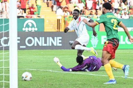 CAMEROON FORCE TO 1-1 DRAW BY 10-MAN GUINEA IN NATIONS CUP