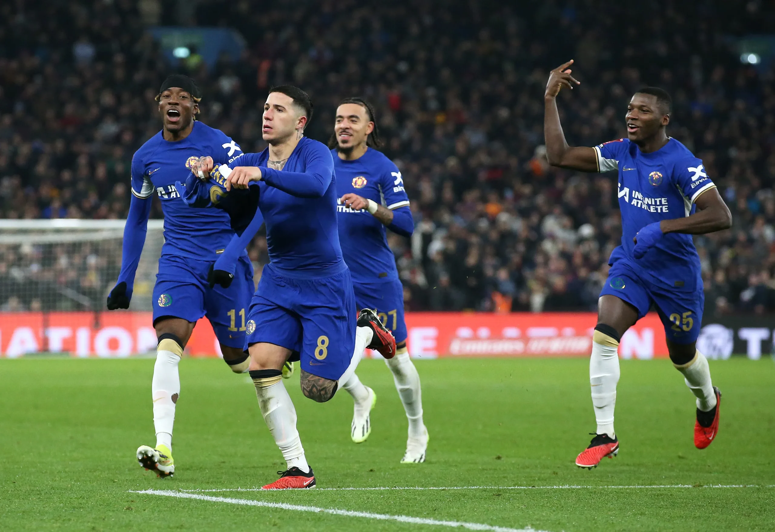 CHELSEA BEAT ASTON VILLA 3-1 IN FA CUP FOURTH ROUND REPLAY AWAY