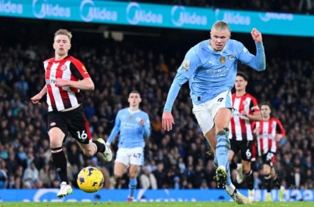 HAALAND SCORES ONLY GOAL AS CITY BEAT BRENTFORD 1-0 TO GO SECOND ON TABLE
