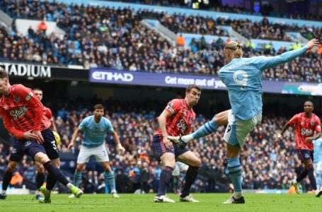 HAALAND SCORES BRACE AS CITY BEAT EVERTON 2-0 TO TOP EPL TABLE