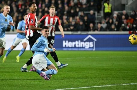 PHIL FODEN NETS HAT-TRICK AS CITY BEAT BRENTFORD 3-1 AWAY TO MOVE TO SECOND ON TABLE