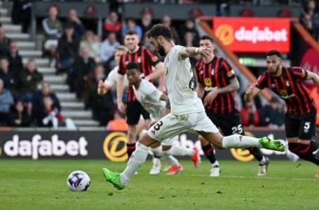 BRUNO FERNANDES SCORES BRACE AS UNITED HOLD BOURNEMOUTH TO 2-2 DRAW AWAY