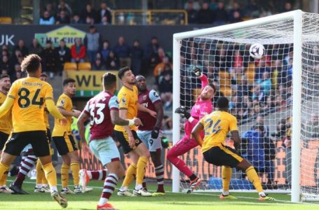 WARD-PROWSE NETS WINNER DIRECTLY FROM CORNER AS WEST HAM BEAT WOLVES 2-1 AWAY TO REMAIN SEVENTH ON TABLE
